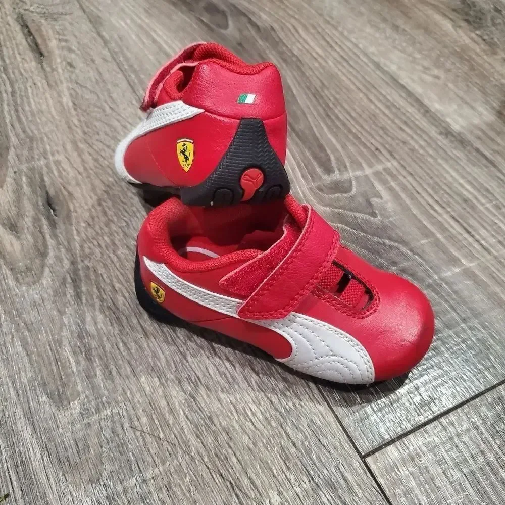 Baby Puma SF Future Cat V PS Unisex Sneakers Size 5C Baby Red Ferrari Shoes